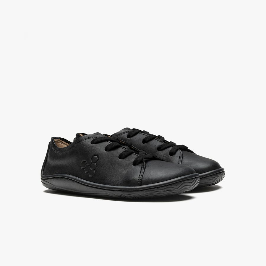 Vivobarefoot Addis School Kids' Casual Shoes Black | 9841QUBPM