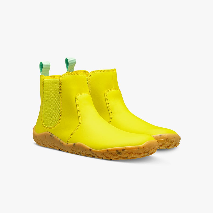 Vivobarefoot Fulham Rubber II Juniors Kids' Boots Yellow | 4805GSXBL