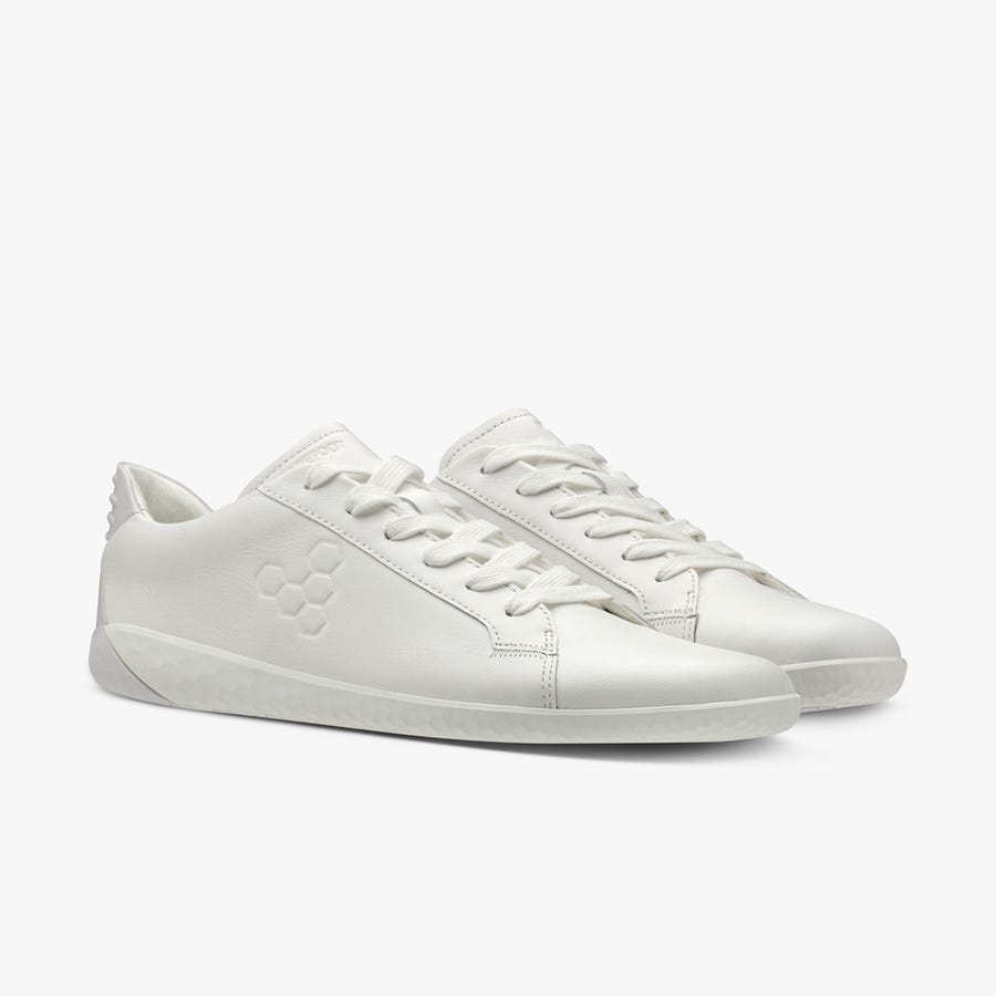 Vivobarefoot Geo Court Kids' Trainers White | 3251DXQVO