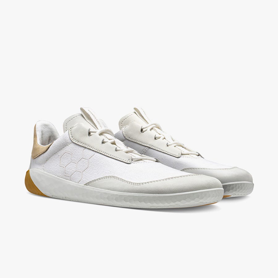 Vivobarefoot Geo Shell Men's Trainers White | 4789VILMZ