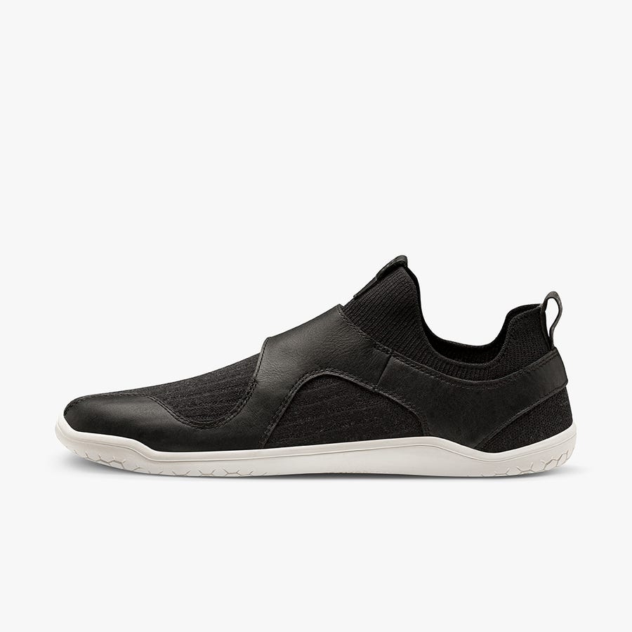 Vivobarefoot Primus Knit EZ Men's Trainers Black | 4187TAKIP