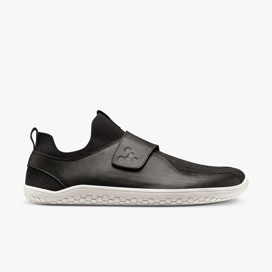 Vivobarefoot Primus Knit EZ Men\'s Trainers Black | 4187TAKIP