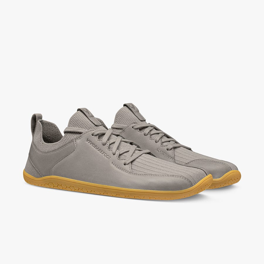 Vivobarefoot Primus Knit II Men's Running Shoes Grey | 9738PJTDC