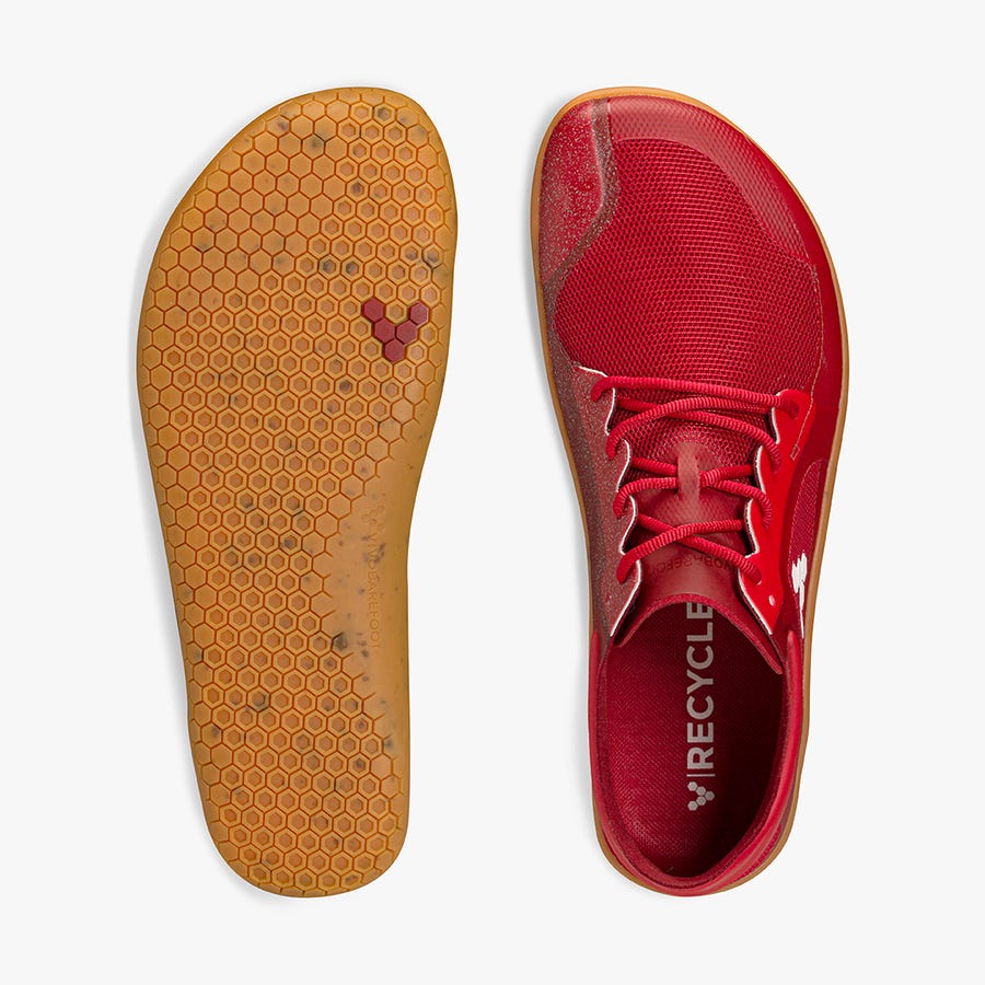 Vivobarefoot Primus Lite III Men's Trainers Red | 3759HFXUV