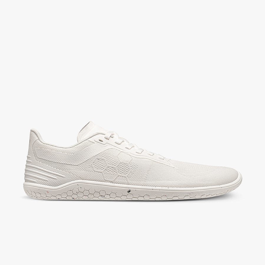 Vivobarefoot Geo Racer II Men's Trainers White | 8132CFMPE